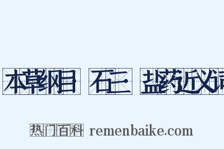 本草纲目·石三·盐药近义词是什么意思的图片